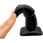 Silicone Anal Plug G-Spot Stimulator Anal Beads Prostate Massage Butt Plug,Anal Stretcher Trainer Big Anal Plug Anal Beads With Strong Suction Cup For Hands-Free Play For Men Women(Black)