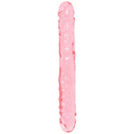 Doc Johnson Crystal Jellies - Jr. Double Dong - 12" - Double Sided Dildo - Pink