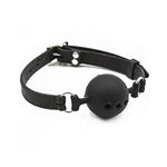 Silicone Breathable Ball Gag - Ball Gag Breathable Silicone Ball With Holes Open Mouth Gag Sex Toy For Adult Bondage Restraints Sex Play (M(1.7Inch Ball),Black)