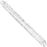 11.8 * 1.3 Inches Small Double Dildo Clear Jelly Realistic Anal Long Dildo Penis With Veins And Glans Adult Sex Toys For Women/Men/Lesbian