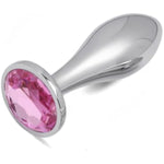 Small Anal Plug Adult Sex Toy - Jewel Small Butt Plug Stainless Sex Anal Toy - G Spot Anal Sex Adult Toy For Beginner Adult Women And Men Couple (Pink)