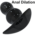 3Pcs/Sets Butt Plug Douche Enema Anal Dilator Peekers Hollow Anal Plug (Black)