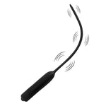 Urethral Sounds Catheter Vibrating Wand Massager Small Waterproof Handheld Cordless Massager For Adult Black (20Cm)