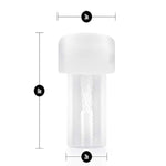 Blush Performance Stroker Penis Pump Sleeve 6.5" - Ribbed Texture For Extra Sensation, Universal Fit 2"-3.25" Wide Cylinders, Use As Stroker Or With Pump, Male Enhancement Sex Toy Accessory - (Clear)