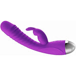 Thrusting Rabbit Vibrator G Spot Vibrator With Independent Clitoral Stimulator,10 Vibration Modes, Waterproof & Rechargeable Vibrator Dildo For Women Sex Toys For Couples, Rose