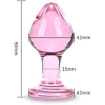 Large Anal Plug Crystal Mushroom Butt Plug Glass Massage Bum Plug Sex Toy For Women Men Masturbation Transparent