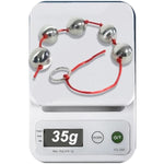 Metal Anal Puller With 5 Pullers And String, Bdsm Fetish Anal Dilator Anal Plug, Multi-Play Portable Handheld Anal Puller Couple Flirting Vagina Balls Adult Erotica Sm Sex Toys Men Women (Red)