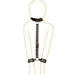 Bondage Restraints Kit Mouth Gag With Padlock Adjustable Oral Sex Sex Handcuffs Collar Neck To Wrist Sex Toy For Men Women Couple Game