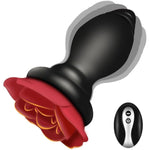 Rose Anal Butt Plugs Vibrator Anal Sex Toys & Games For Men Women Couples, Prostate Massager With Wireless Remote Control 10 Vibrating Modes, Silicone Stimulator Sex Toys Waterproof And Rechargeable