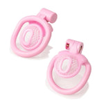 Chastity Cage Set With 4 Cock Rings, 3D Mini Honeycomb Chasity Device With Invisible Dark Lock And Keys Adult Pink Sissy Sex Toys Bdsm Penis Bondage For Mens (Pink,Generation Negative)