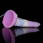 Realistic Ejaculating Squirting Dildo With Suction Cup, Knotted Dildos With Balls, Silicone Animal Dildo, Flexible Huge Dildo, Anal Dildo Adult Sex Toys (Light Purple)