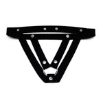 Male Chastity Belt Cock Cage Anti-Off Auxiliary Chastity Strap, V-Shaped Widen Elastic Band Chastity Device Accessories For Men (Black)