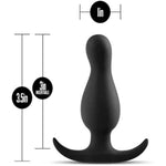 Anal Adventures Platinum Curve Plug Silicone Prostate Plug - Design Keeps Product Securely In Place - Base For Safety, Comfort & Wearability - Beginners Satin Smooth Sex Toy