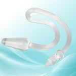 34.24 In Extral Long Anal Plug Tpe Double Heads Analplug Double-Ended Dildos With Different Shape Heads Soft And Flexible Adult Sex Toys For Women Men Couple (Transparent)