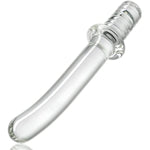 Anal Butt Plug Glass Anal Trainer Samurai Sword Clear Chrystal Pleasure Wand Anal Stimulation Adult Sex Toy For Men Women Couples Masturbation (L)