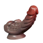 Realistic Dildos For Female Silicone Anal Dildo With Torso Texture Thick Male Masturbator Prostate Massager For Adult Sex Toys (Brown,L)