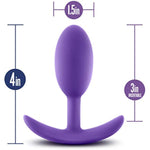 Sex Toys–Luxe Wearable Vibra Slim Plug–4" Medium Motion-Activated Anal Plug–Body-Safe Silicone Butt Plug–Hands-Free Anal Play & Prostate Stimulation–Women, Men & Couples – Purple