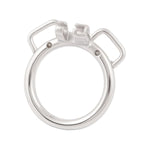 Chastity Device Cage Closed Base Ring Attachable Belt Cock Cage Base Ring For Men'S Chasity Cage Stainless Steel Virginity Lock Jh545 40mm and 50mm