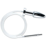 Analplug Catheter Dilator Men Anal And Penis Plugs Silicone Catheter,2-In-1 Urethral Sound Enema Stainless Steel Hollow Urethral Inflow Anus Plug Sex Toys