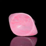 Medium Size Soft Feeling Tongue Shape Dildo Multi Colored Flexible Colorful With Suction (Pink+White)