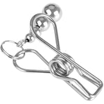 Nipple Clamps Clip With Small Balls Adjustable Metal Nipple Clamps Non-Piercing On Nipple Rings Metal Nipple Toy For Famale