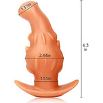 Pitaya Anal Plug, Super Soft Butt Plug, Fruit Dildo, G-Spot Orgasm Masturbation?Device, Anal Training Device, Training Sex Toys With T-Shaped Base For Men And Women Silicone Gold (L)