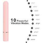 Mini Bullet Vibrator, Lipstick 10 Vibrating Modes For Clitoral G Spot Stimulate Waterproof Adult Sex Toys For Womens Couples Beginners