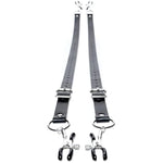 Spread Xl Labia Spreader Straps | Vegan Friendly Leather Straps And Rubber Tipped Pinchers To Spread Your Lips Open, Black (Ag465)