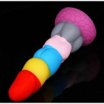 Silicone Dildo Toy Anal Plug Colorful Screw Thread Butt Plug Training Kit Massager Adult Sex Toys Anal Games Anal Trainer For Couple