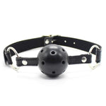 Mouth Ball Gag Sm Ball Gag Ball With Holes Open Mouth Gag Sex Play Adult Bondage Restraints Sm Leather Bondage Fetish Sex Toys For Beginners