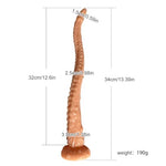 Long Tapered Tentacle Dildo Fantasy Octopus Sex Toys with Strong Suction Cup Monster Liquid Silicone Anal Stretcher Butt Plug Alien Huge Colorful Moving Monster Dildo Realistic