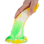 Silicone Monster Tentacle Dildo Anal Plug Fantasy Sex Toy Yellow