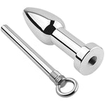 Metal Stainless Steel Detachable Hanging Ring Enema Anal Plug Anal Dilation Flushing Device Adult Sex Toy