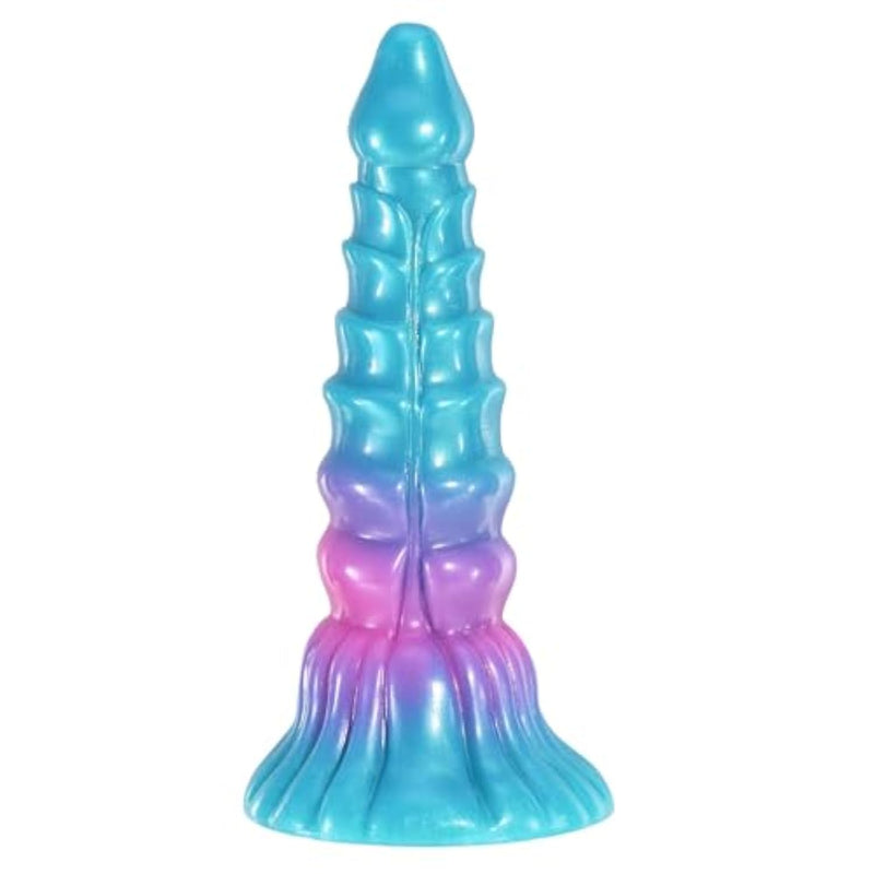9In Big Fantasy Dildo,Blue Purple And Pink Gradient Dragon Monster Dildo With Strong Suction Cup,Silicone Anal Plug Adult Toys For Women Men