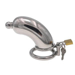 Long Cylindrical Chastity Cage Male With 3 Different Sized Carabiners And 1 Removable Dilator Stainless Steel Cock Cage Sm Bondage Fetish Sex Toys