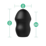 Blush Urself Fortify FTM Masturbation Stroker - 2.75" Purio Platinum-Cured Silicone Female to Male (FTM) Stoker - Closed-End Suction Squishy Lifelike Stimulation Textured Interior Sex Toy Black