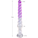 Long Beaded Anal Plug Dildo Adult Sex Toys With Suction Cup, 10 Beads Butt Plug Stimulation Soft Flexible Waterproof Massage Anal Masturbator For Men And Women Pleasure (Transparent Purple, S) (Large)