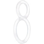 Ofinity Cock Ring, Clear - Double Cock Ring - Penis Ring, Stretchy, Comfortable Pleasure Ring - Couple Sex Toys, Dick Ring For Mutual Pleasure