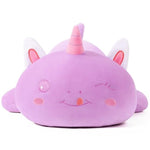 Unicorn Plush Pillow Cute And Soft Unicorn Cat Stuffed Animal Kawaii Plushie Toy Hugging Pillow Great Gift For Kids And Adult, 20",Purple