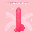 7.5 Inch Soft Dildo,Women Sex Toys Realistic Dildos Medium Anal Dildos Stimulation Vaginal G-Spot And Anal, Soft Lifelike Penis Dildos For Women Or Beginer Sexual Adult Anal Sex Toys & Games