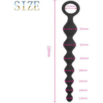 Silicone Anal Chain Link With O Pull Ring, Anal Butt Plug,Silicone Flexible Anal Chain Butt Plug With 7 Gradual Balls And Pull Loop Prostate Massager G-Spot Stimulator Sex Toy For Men Women