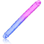 13.38" Double Ended Dildos Sex Toys Double Sided Dildos Penis Double Dong Realistic Dildo Anal Butt Plug Flexible Gradient Jelly Sex Toys Dildos For Men Women Couple (M)