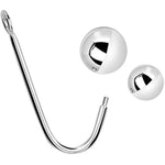Anal Hook, Solid Single Ball Rope Hook With 2 Replaceable Balls And Ring, Bondage Fetish Sex Toy For Unisex Adult (0.77 Pounds)