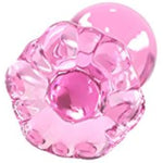 Pink Crystal Anal Dildo Glass Anal Butt Plug Anus Stimulator In Adult Games For Couples, Erotic Sex Toys For Women