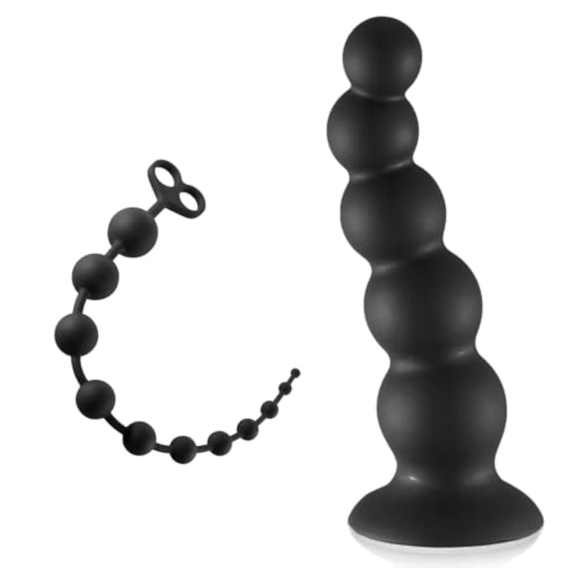 22Inch Super Long Anal Beads With 11 Balls + 6.7 Inch Anal Butt Plug Trainer (S)