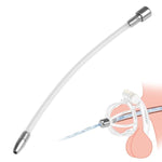 Chastity Device Cock Cage Accessories Long Silicone Male Urethral Tube Hollow Stainless Steel Urethral Sound Catheter Plug Men Sex Toys