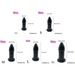 Anal Plug Trainer Sets 5Pcs Silicone Anal Dilator Butt Plug, Hollow Anal Expander Dildo Kit Adult Sex Toys For Men Women (Black)
