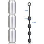 Silicone Anal Beads Butt Plug Flexible Anal Plug Anal Trainer Anal Chain With 4 Water Drops Balls Anal Sex Toys For Men Women Couples (M)