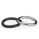 Stainless Steel Penis Ring,Arc Ring Delay Ring,Male Delaying Ejaculation Penis Ring, Sm Rings Erection Penis Bdsm Toy Chastity Bondage Sex Toys For Men (Silver, 45Mm)