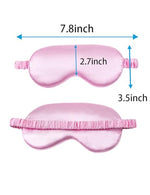 Adjustable Satin Sleep Mask, Eye Mask Light Colors,4-Pack